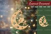 Christmas Owl in Moon Lasercut Ornament Clipart Bundle