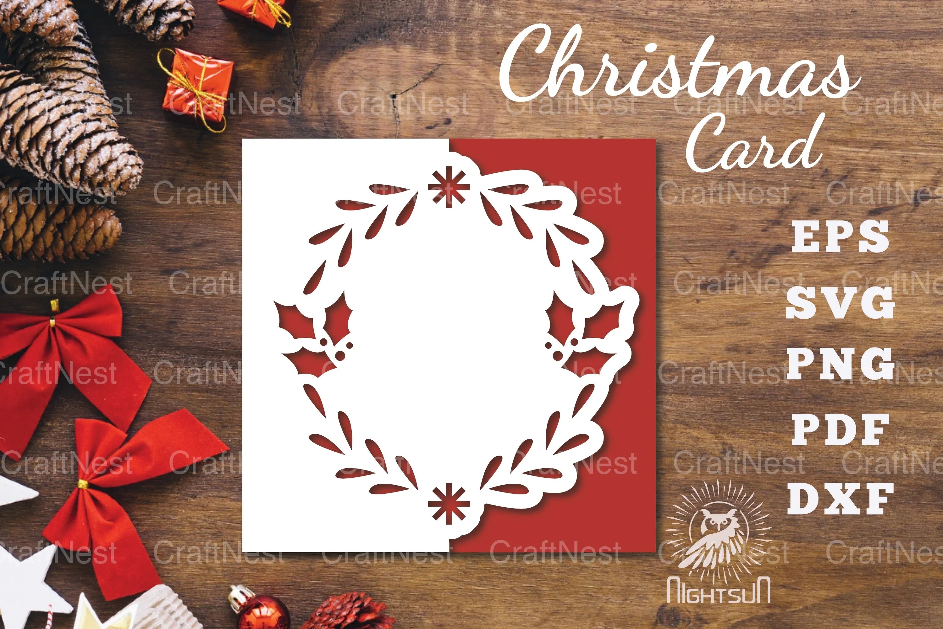 Christmas Papercut Card SVG Bundle - CraftNest - Digital Crafting and Art