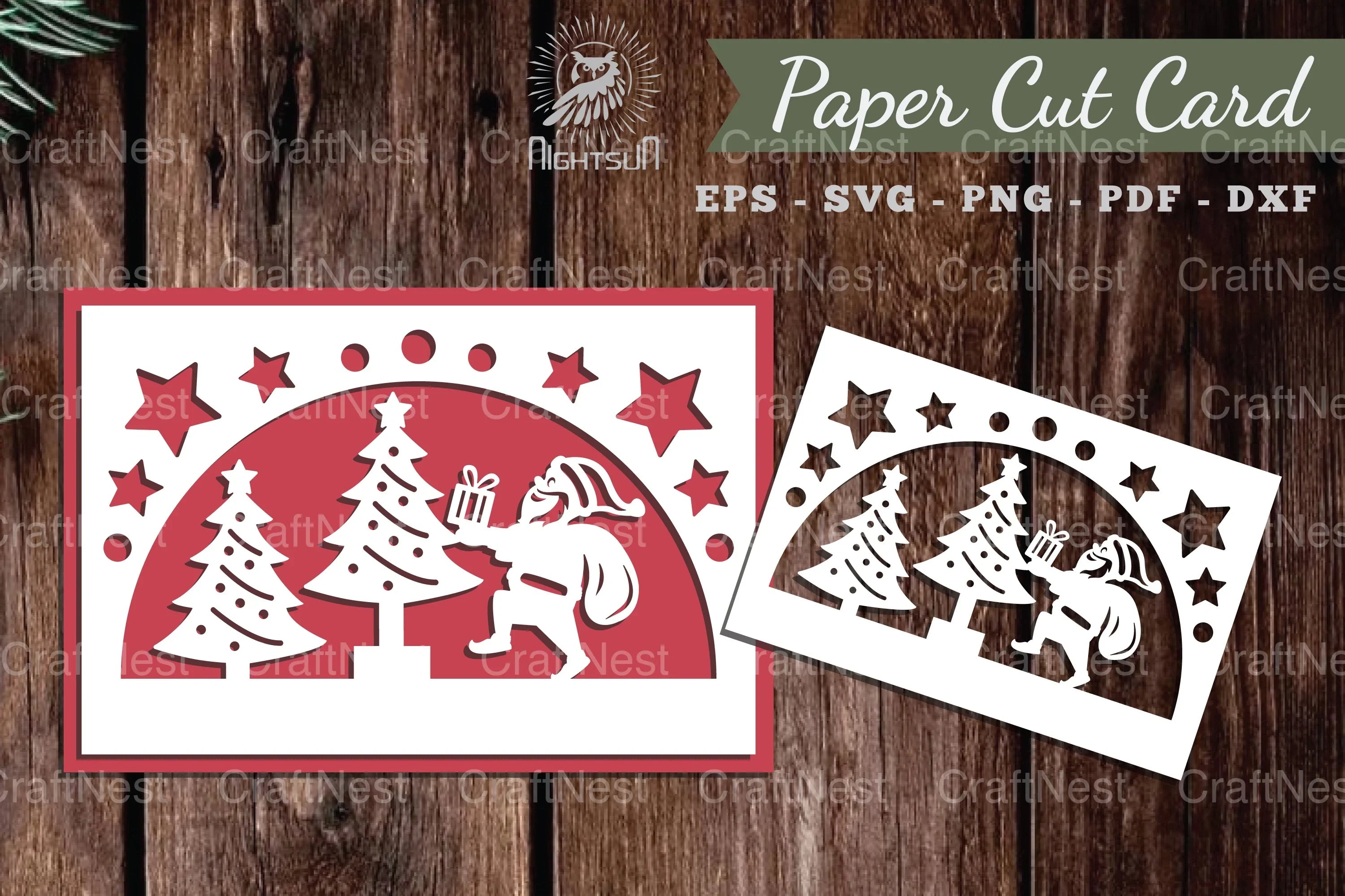 Christmas Papercut Card SVG Bundle - CraftNest - Digital Crafting and Art