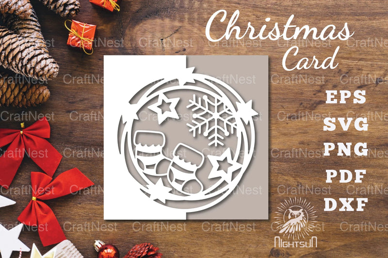 Christmas Papercut Card SVG Bundle - CraftNest - Digital Crafting and Art