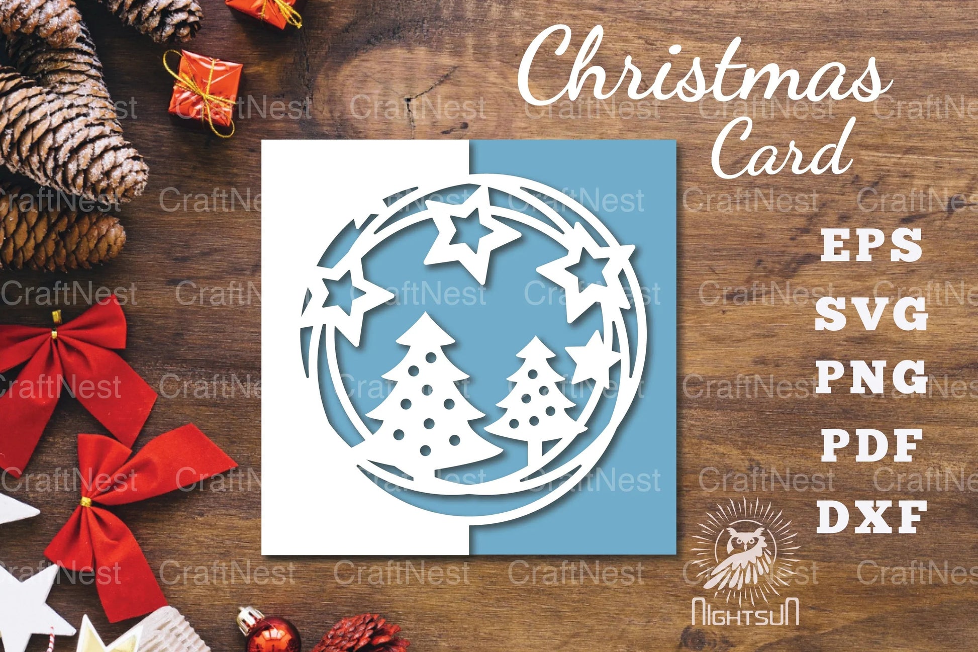 Christmas Papercut Card SVG Bundle - CraftNest - Digital Crafting and Art