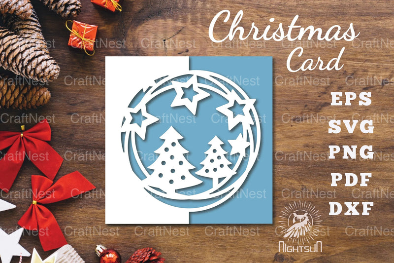 Christmas Papercut Card SVG Bundle - CraftNest - Digital Crafting and Art