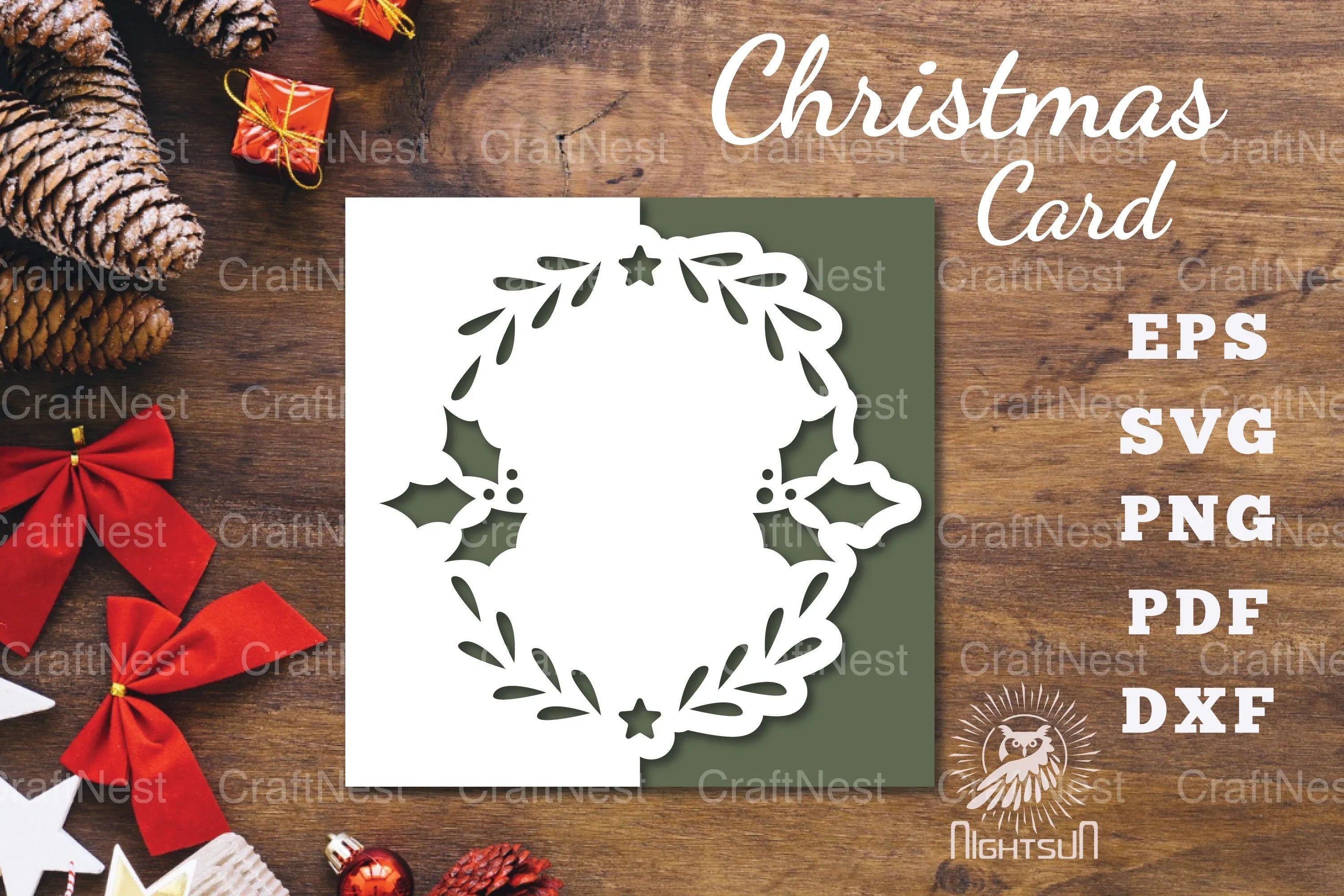 Christmas Papercut Card SVG Bundle - CraftNest - Digital Crafting and Art