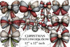 Christmas Patchwork Bow Clipart Bundle