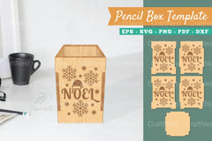 Christmas Pencil Box Lasercut Template Bundle - CraftNest - Digital Crafting and Art