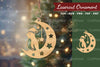 Christmas Penguin in Moon Lasercut Ornament Clipart Bundle