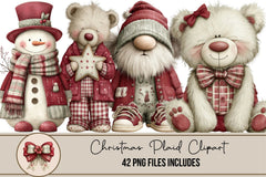 Christmas Plaid Clipart Bundle - CraftNest - Digital Crafting and Art
