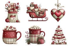 Christmas Plaid Clipart Bundle - CraftNest - Digital Crafting and Art