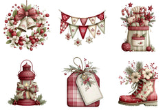 Christmas Plaid Clipart Bundle - CraftNest - Digital Crafting and Art