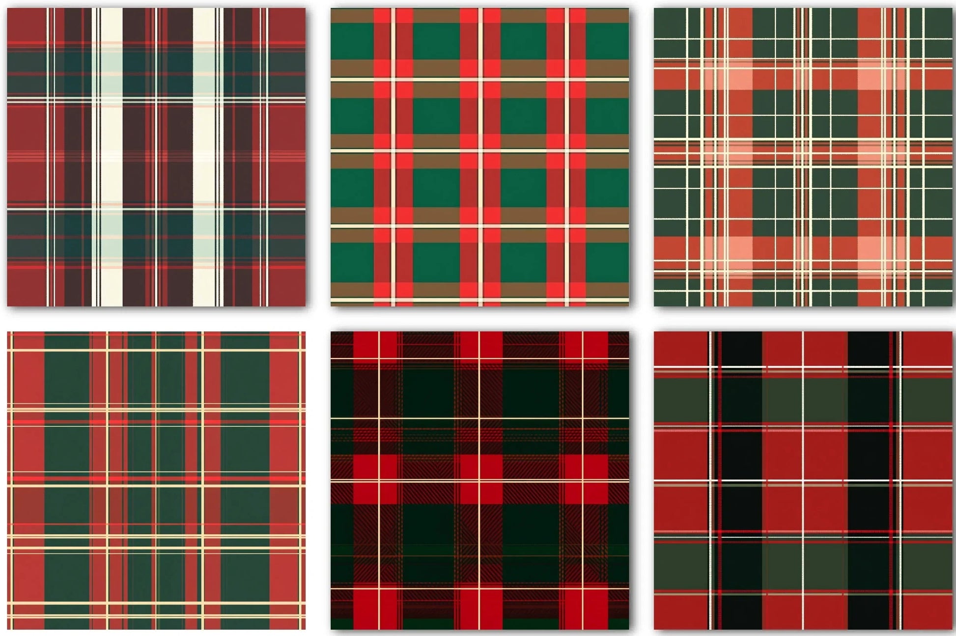 Christmas Plaid Pattern Design Clipart Bundle - CraftNest - Digital Crafting and Art