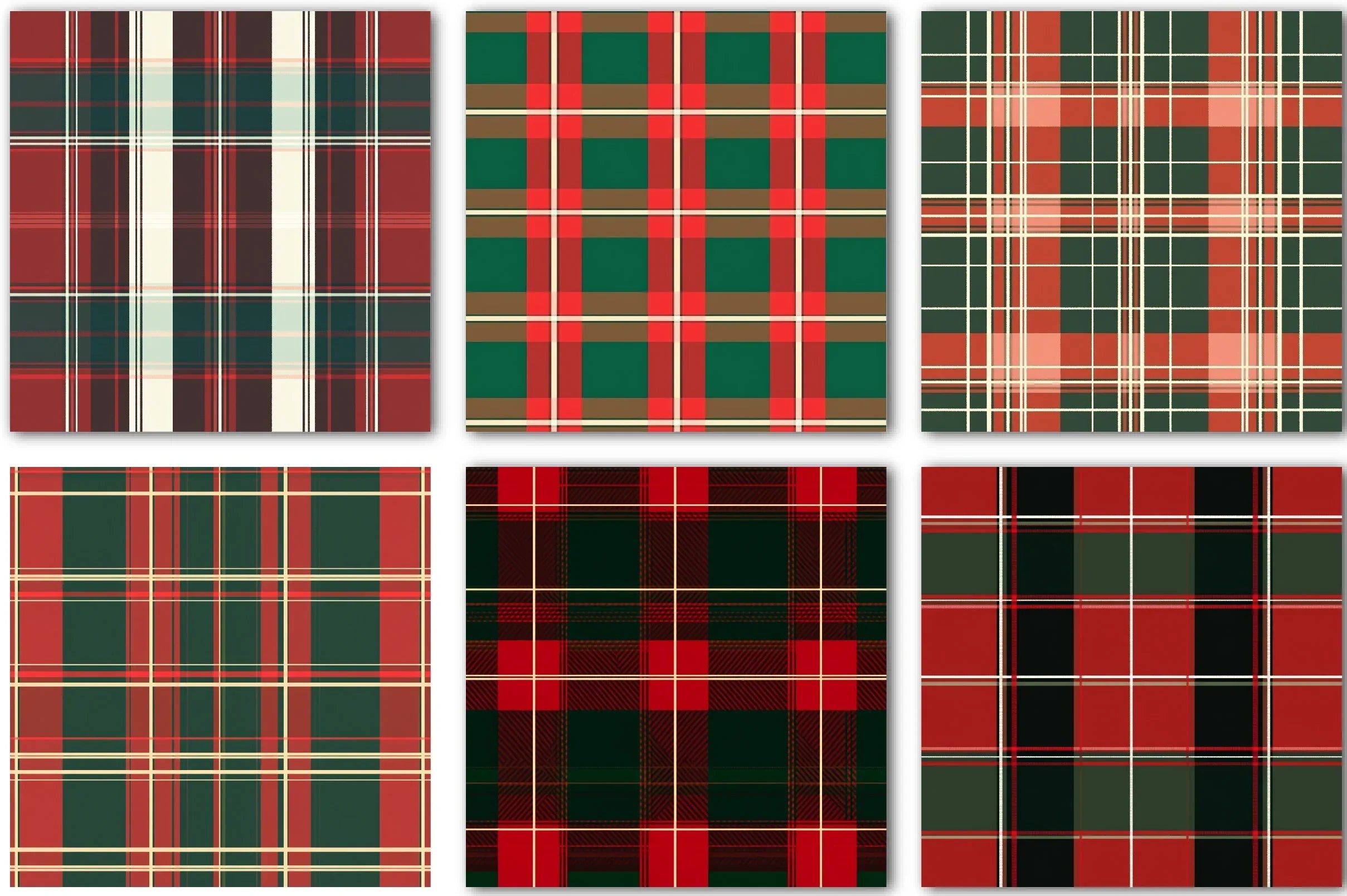 Christmas Plaid Pattern Design Clipart Bundle - CraftNest - Digital Crafting and Art