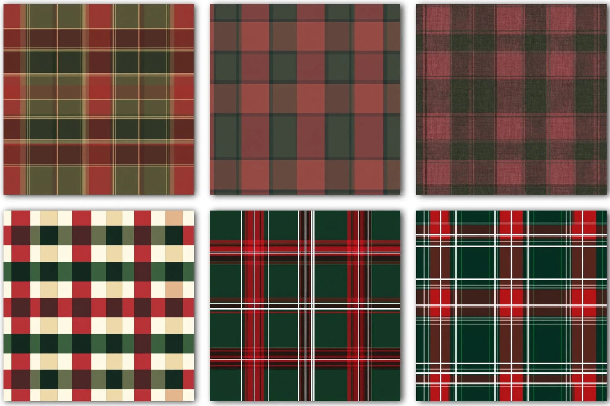 Christmas Plaid Pattern Design Clipart Bundle - CraftNest - Digital Crafting and Art