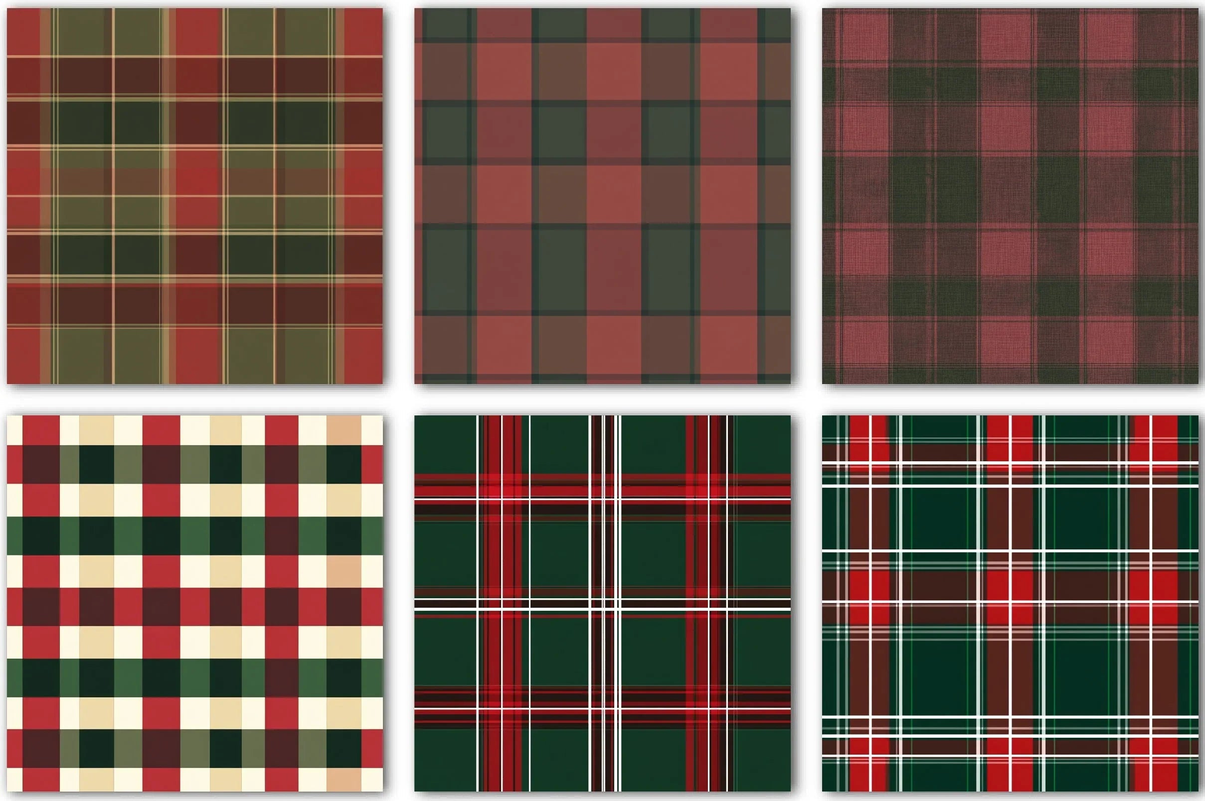 Christmas Plaid Pattern Design Clipart Bundle - CraftNest - Digital Crafting and Art