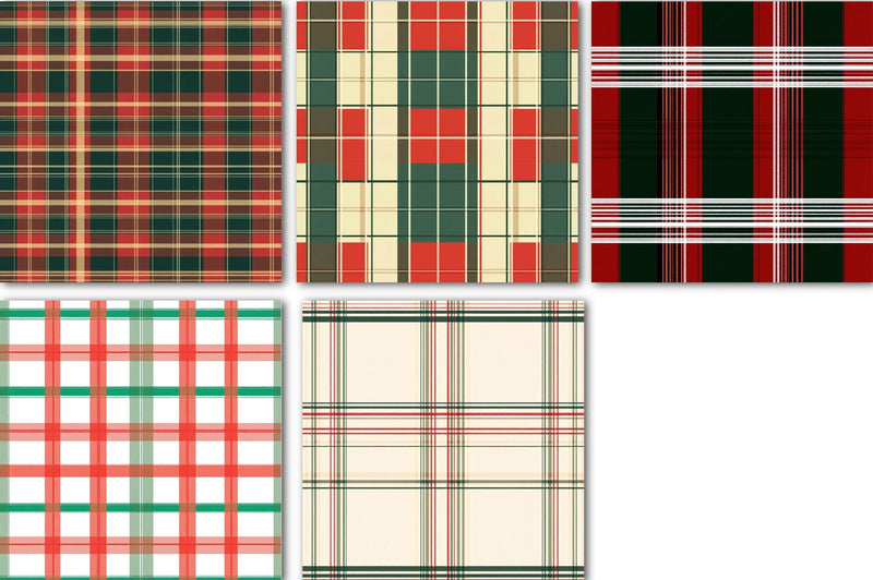 Christmas Plaid Pattern Design Clipart Bundle - CraftNest - Digital Crafting and Art