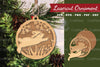 Christmas Rabbit Laser Cut Ornament Clipart Bundle