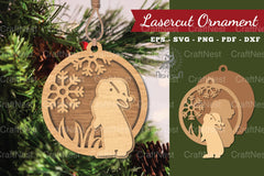 Christmas Rabbit Laser Cut Ornament Clipart Bundle - CraftNest - Digital Crafting and Art