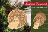Christmas Rabbit Laser Cut Ornament Clipart Bundle
