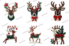 Christmas Reindeer Clipart Bundle - CraftNest - Digital Crafting and Art