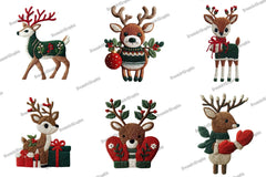 Christmas Reindeer Clipart Bundle - CraftNest - Digital Crafting and Art