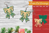 Christmas Ribbon Laser Cut Earrings SVG Bundle