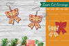 Christmas Ribbon Laser Cut Earrings SVG Bundle