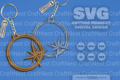 Christmas Round Keychain Clipart - Daily SVG Bundles - CraftNest - Digital Crafting and Art