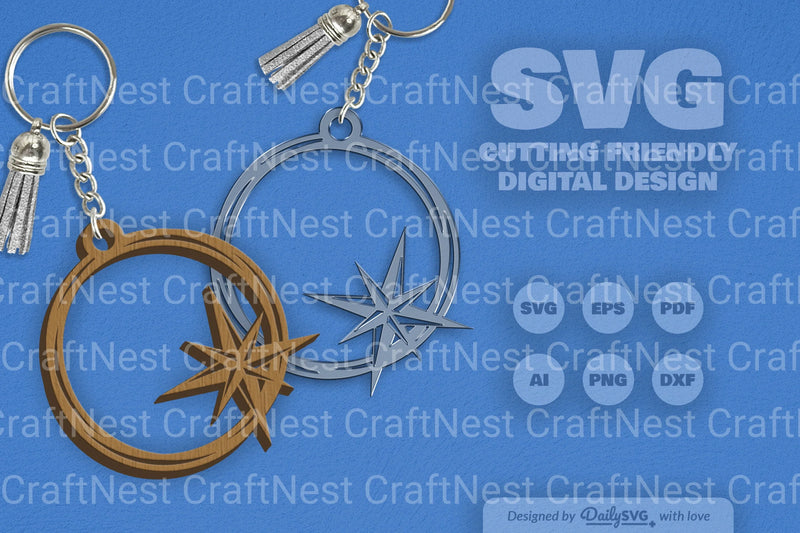 Christmas Round Keychain Clipart - Daily SVG Bundles - CraftNest - Digital Crafting and Art