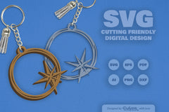 Christmas Round Keychain Clipart - Daily SVG Bundles - CraftNest - Digital Crafting and Art