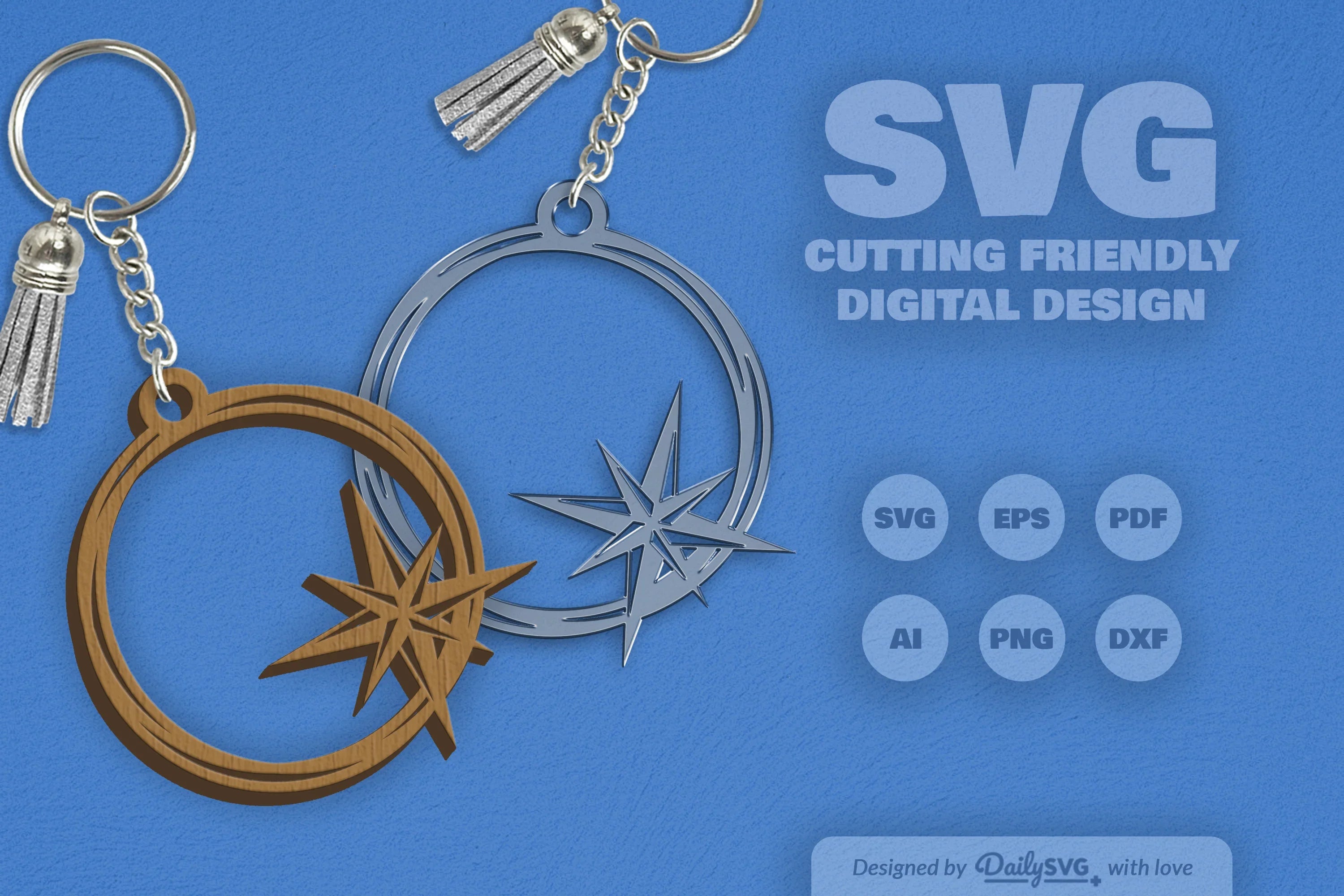 Christmas Round Keychain Clipart - Daily SVG Bundles - CraftNest - Digital Crafting and Art