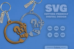 Christmas Round Keychain Clipart - Daily SVG Bundles - CraftNest - Digital Crafting and Art