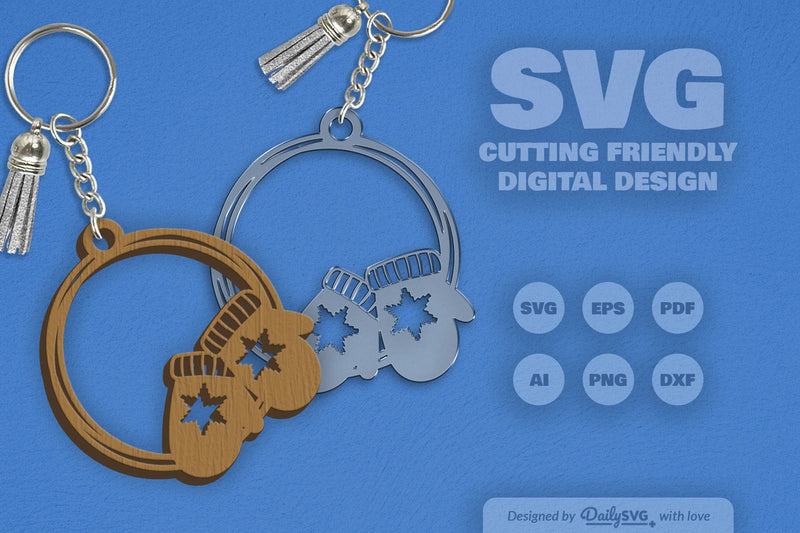 Christmas Round Keychain Clipart - Daily SVG Bundles - CraftNest - Digital Crafting and Art