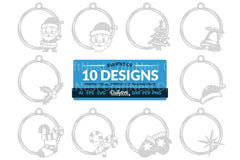 Christmas Round Keychain Clipart - Daily SVG Bundles - CraftNest - Digital Crafting and Art