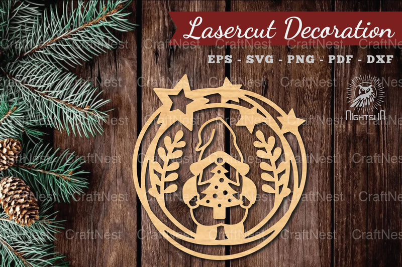 Christmas Round Laser Cut Decoration Clipart Bundle - CraftNest - Digital Crafting and Art