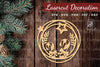 Christmas Round Laser Cut Decoration Clipart Bundle