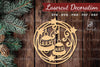Christmas Round Laser Cut Decoration Clipart Bundle