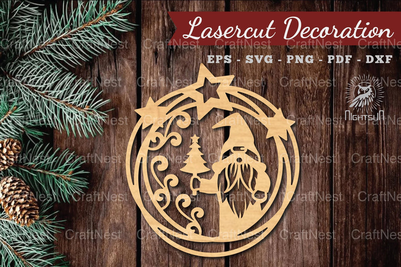 Christmas Round Laser Cut Decoration Clipart Bundle - CraftNest - Digital Crafting and Art