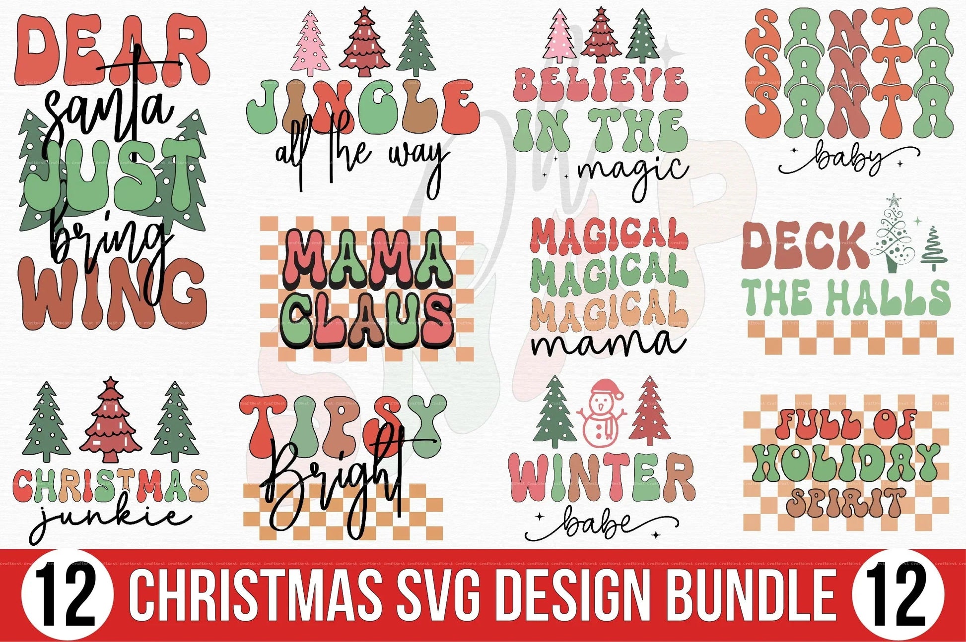 Christmas Design SVG Bundle 13 - CraftNest - Digital Crafting and Art