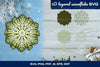 Christmas Mandala Layered Snowflake Clipart Bundle