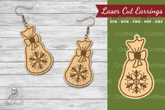 Christmas Santa Bag Laser Cut Earrings Clipart Bundle - CraftNest - Digital Crafting and Art