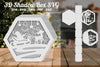 Christmas Santa Hexagon Shadow Box Clipart Bundle