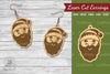 Christmas Santa Laser Cut Earrings Clipart Bundle