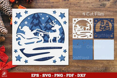 Christmas Santa Layered Papercut Clipart Bundle - CraftNest - Digital Crafting and Art