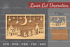 Christmas Scene Laser Cut Decoration SVG Bundle