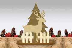 Christmas Scene Stand Laser Cut SVG Bundle - Clipart Bundle - CraftNest - Digital Crafting and Art