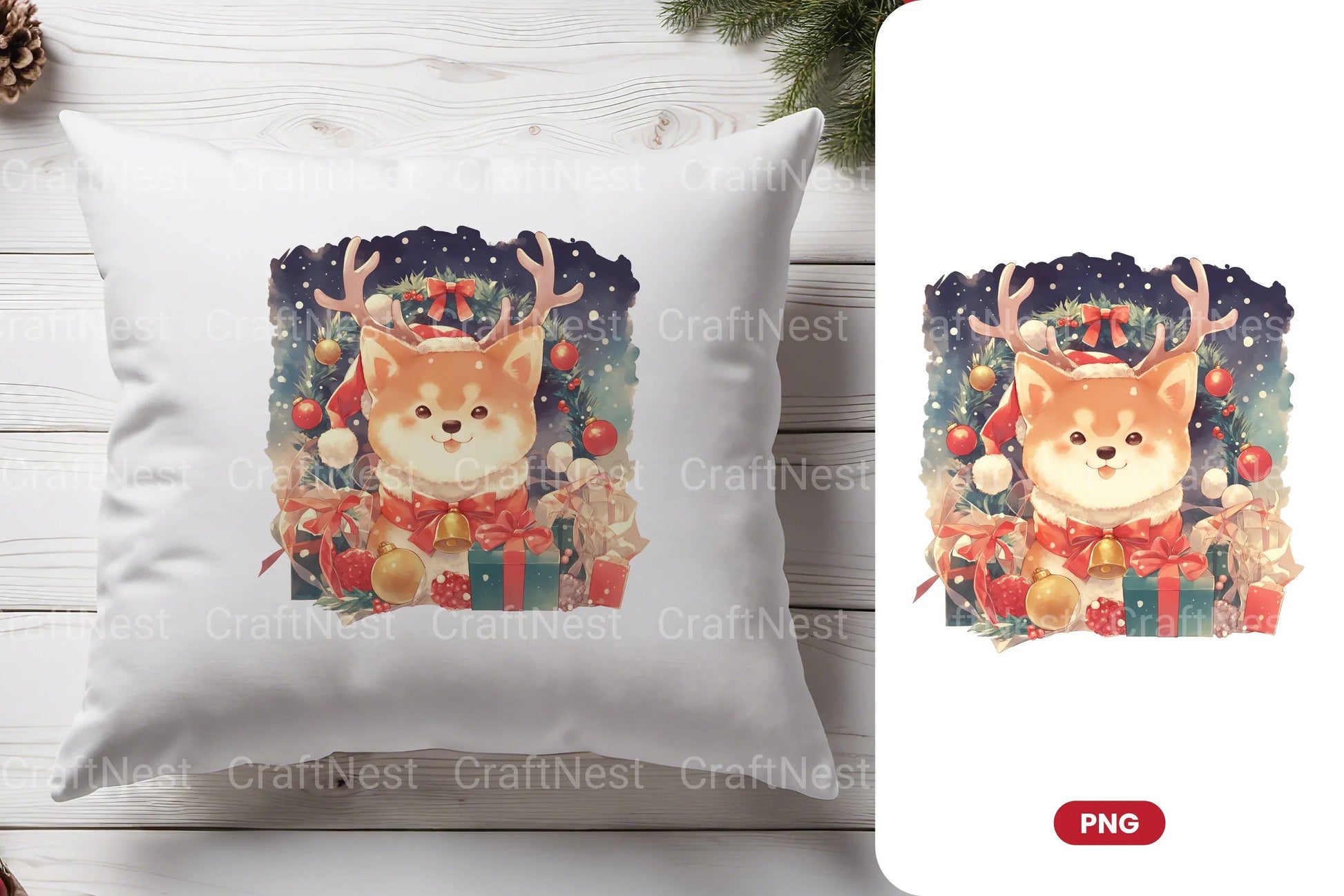 Christmas Shiba Inu Clipart Bundle - CraftNest - Digital Crafting and Art