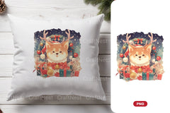 Christmas Shiba Inu Clipart Bundle - CraftNest - Digital Crafting and Art