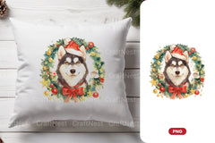 Christmas Siberian Husky Clipart Bundle - CraftNest - Digital Crafting and Art