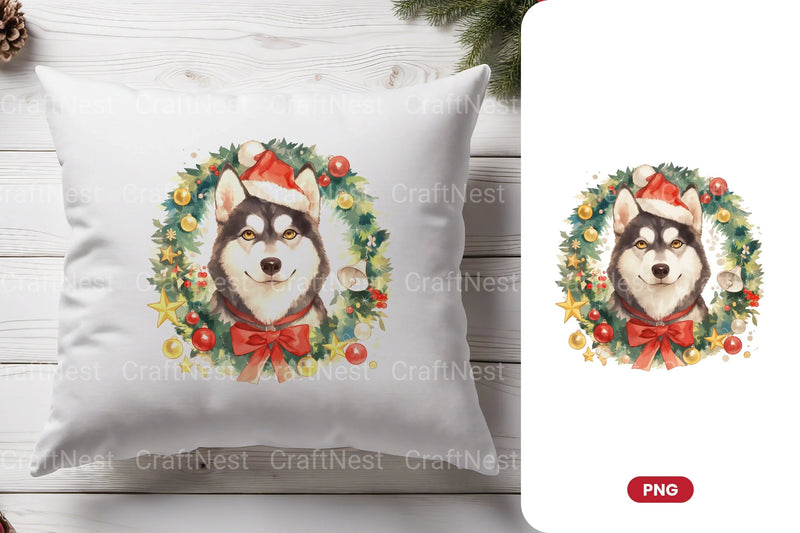 Christmas Siberian Husky Clipart Bundle - CraftNest - Digital Crafting and Art