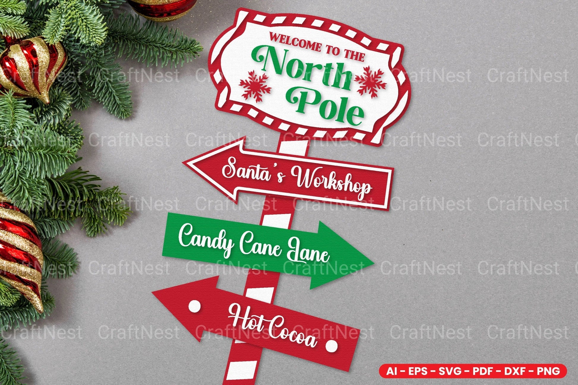 Christmas Sign Laser Cut SVG Bundle - Clipart Bundle - CraftNest - Digital Crafting and Art