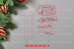Christmas Sign Laser Cut SVG Bundle - Clipart Bundle - CraftNest - Digital Crafting and Art